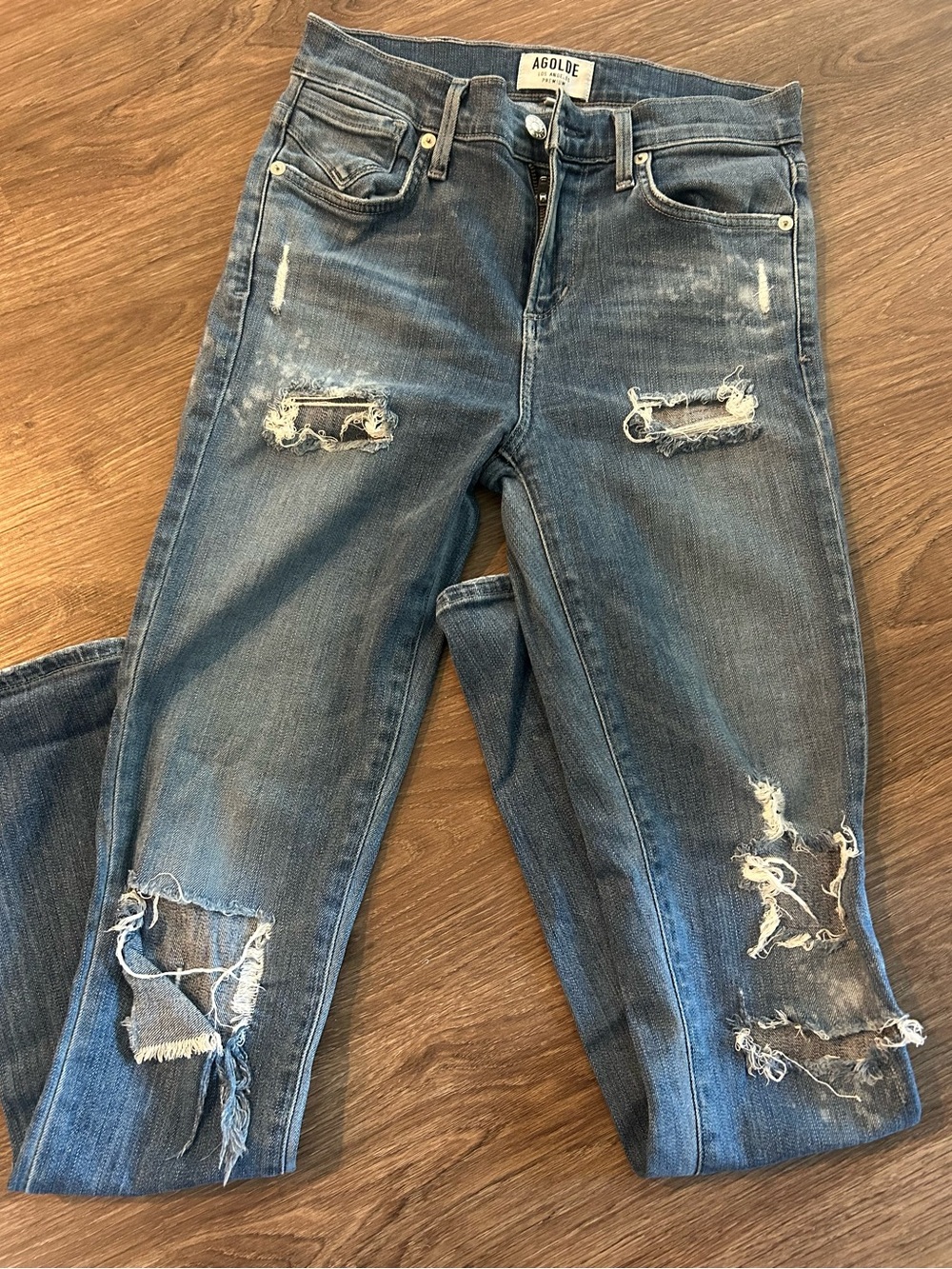 AGOLDE Sophie Rise Distressed Skinny Jeans Women's